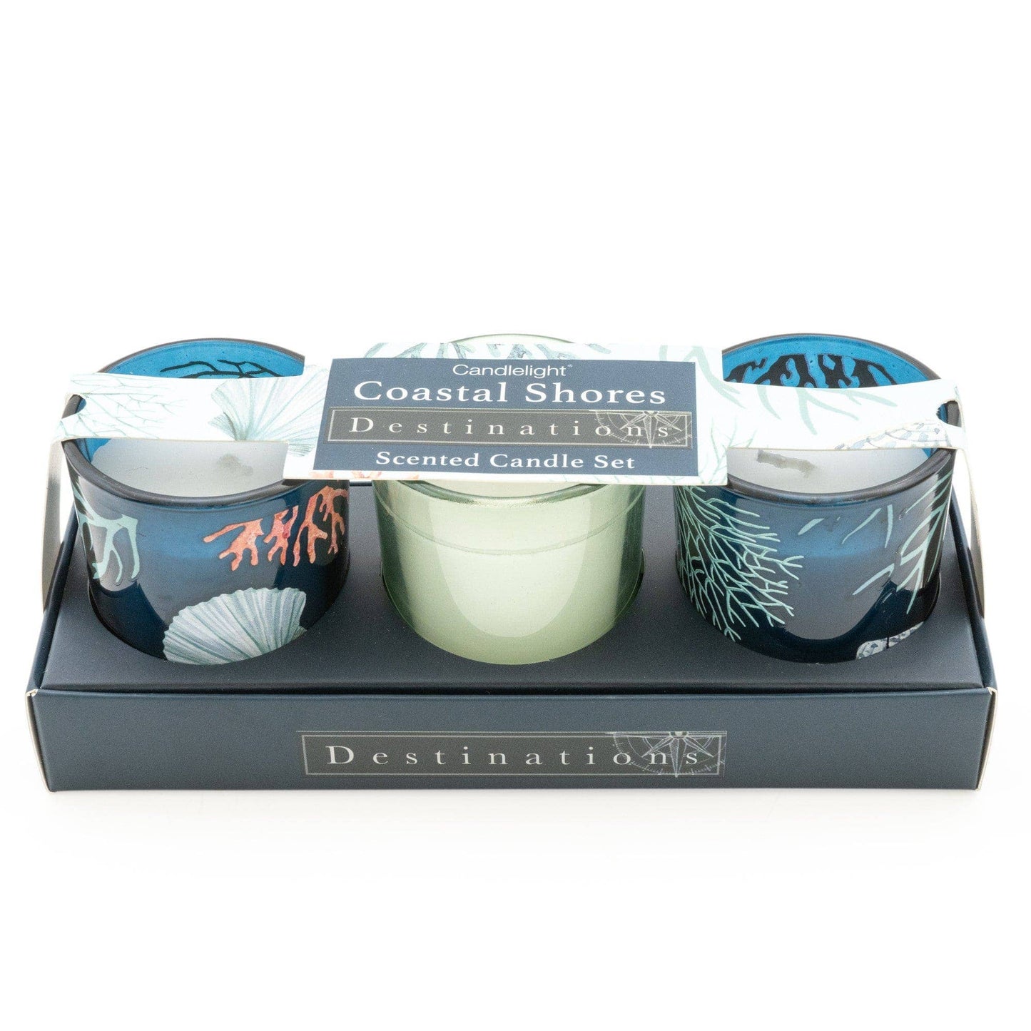 Coastal Shores S/3 Mini Votives with Seasalt Scent