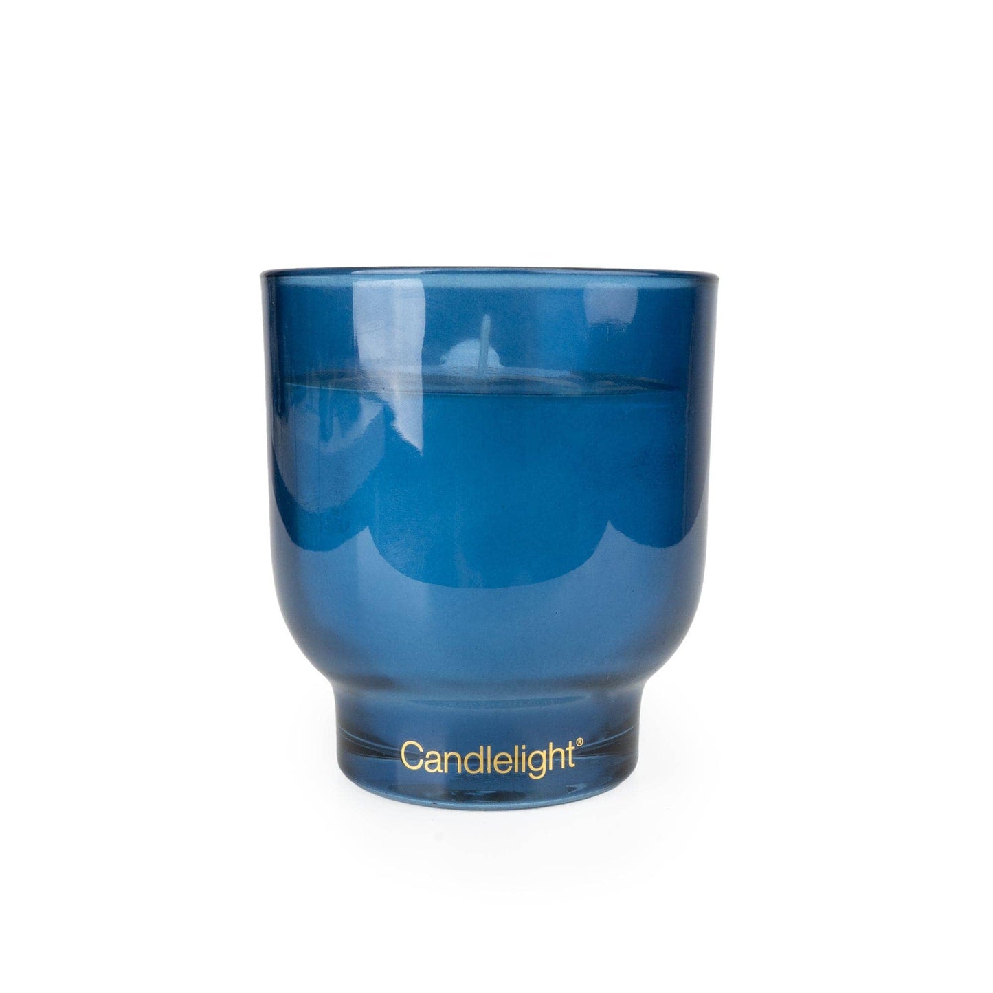 10cm Medium Ridged Footed Glass Candle - Paradise Flower & Mango Scent