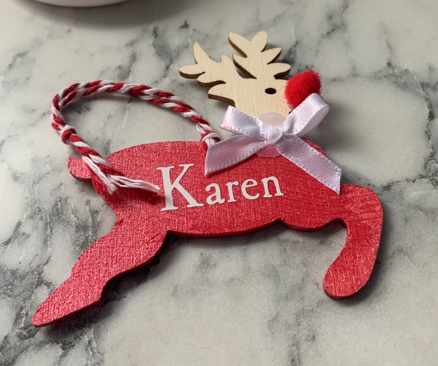 Personalised Reindeer Decoration