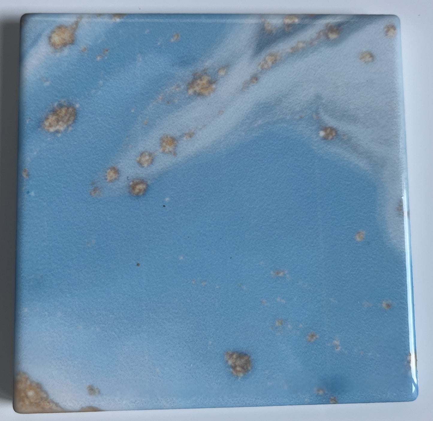 Hand Made Marble Effect Ceramic Coaster