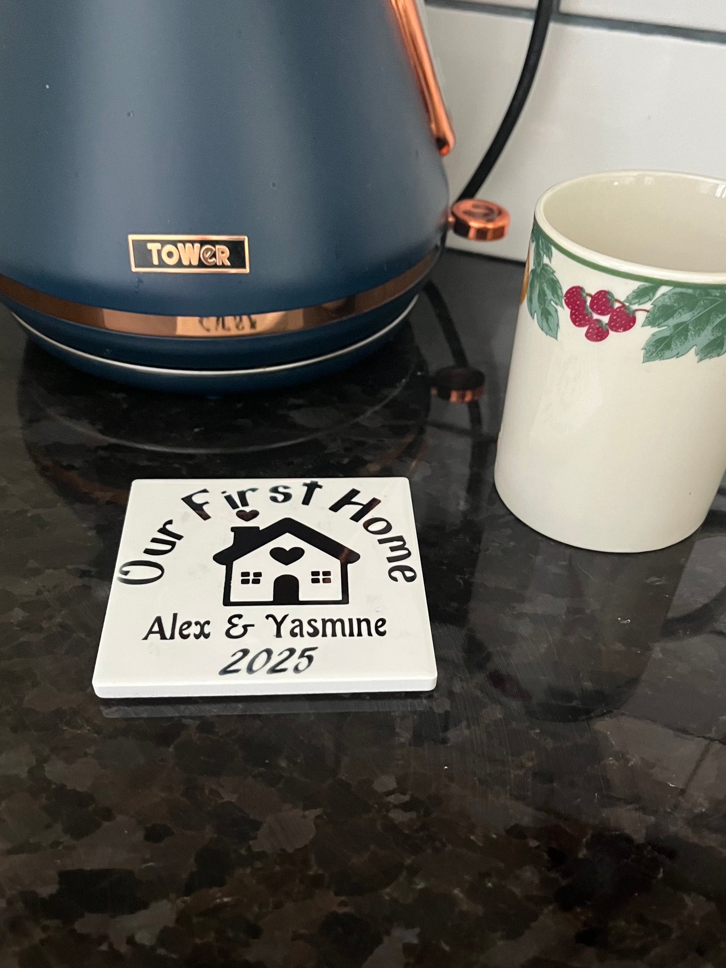 Personalised First Home Coaster