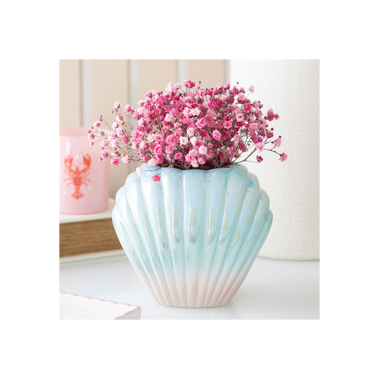Iridescent Shell Flower Vase