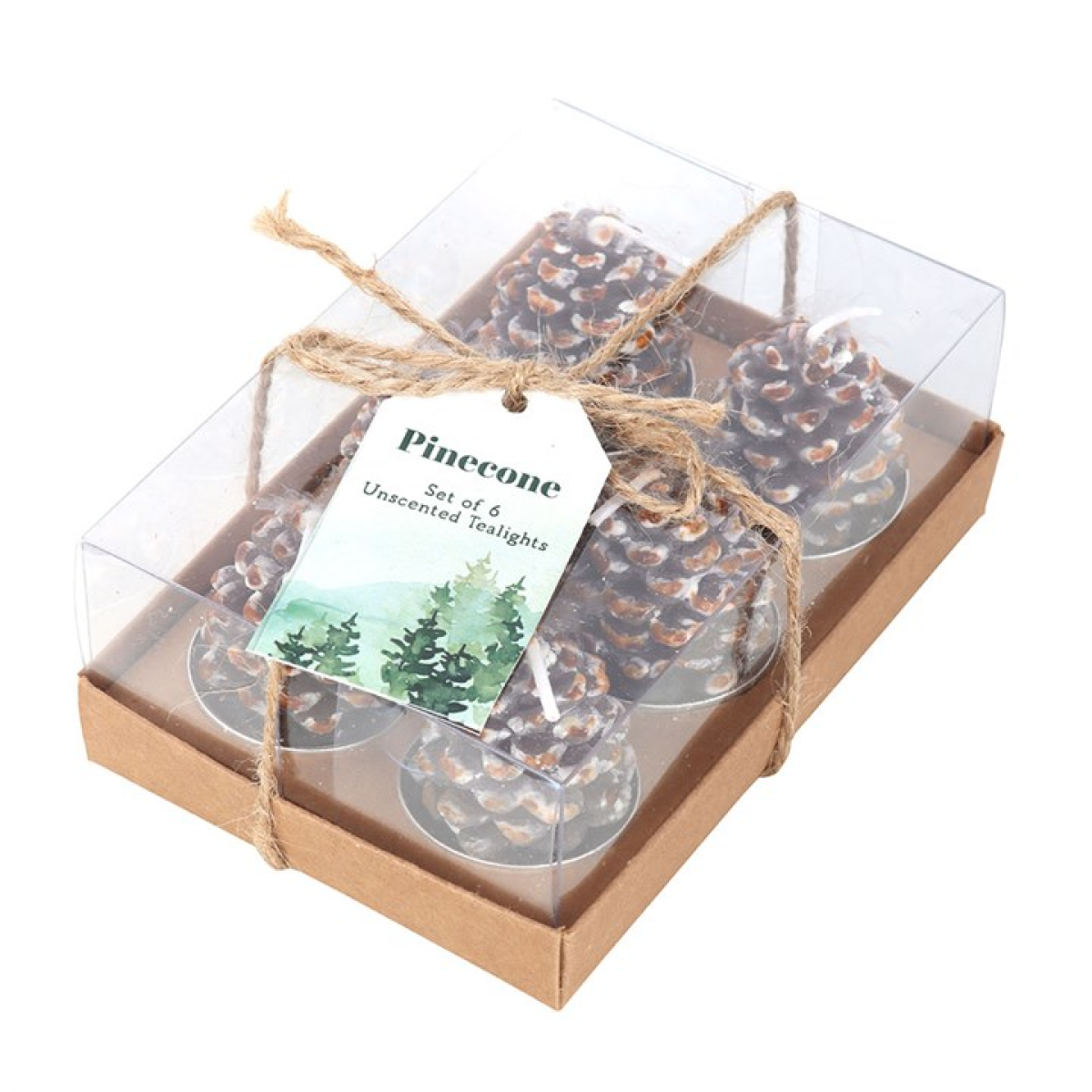 Pinecone Tealight Candles (6 Pack)