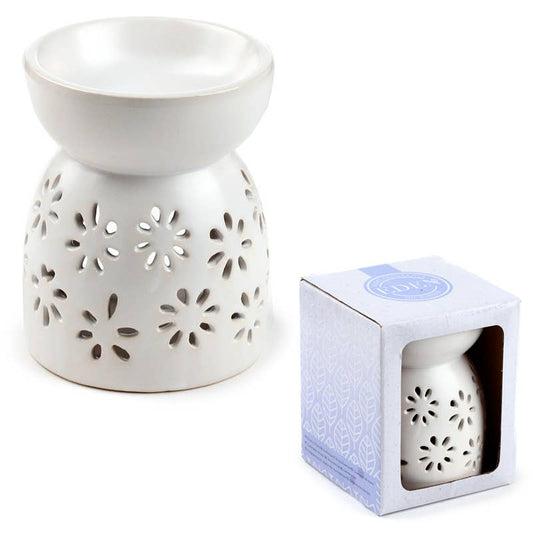 Daisy Cut Out Ceramic Oil & Wax Burner