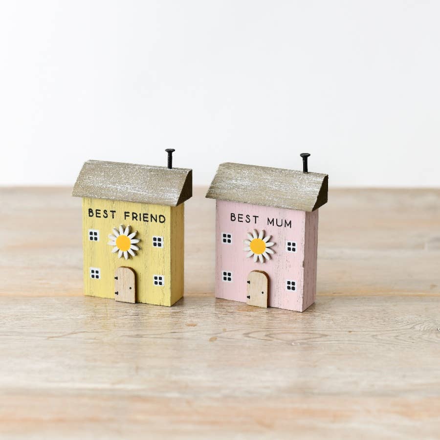 Yellow 'Best Friend' House, 8.5cm
