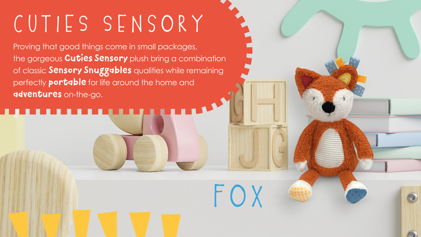 Sensory Snuggables Small Plush Fox (polybag/swingtag)