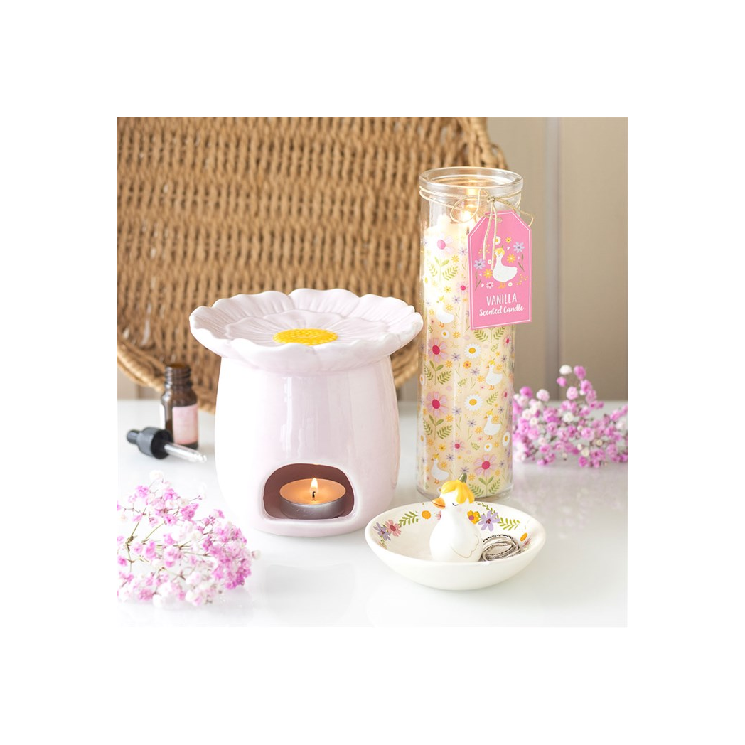 Daisy &  Duck Print Vanilla Tube Candle