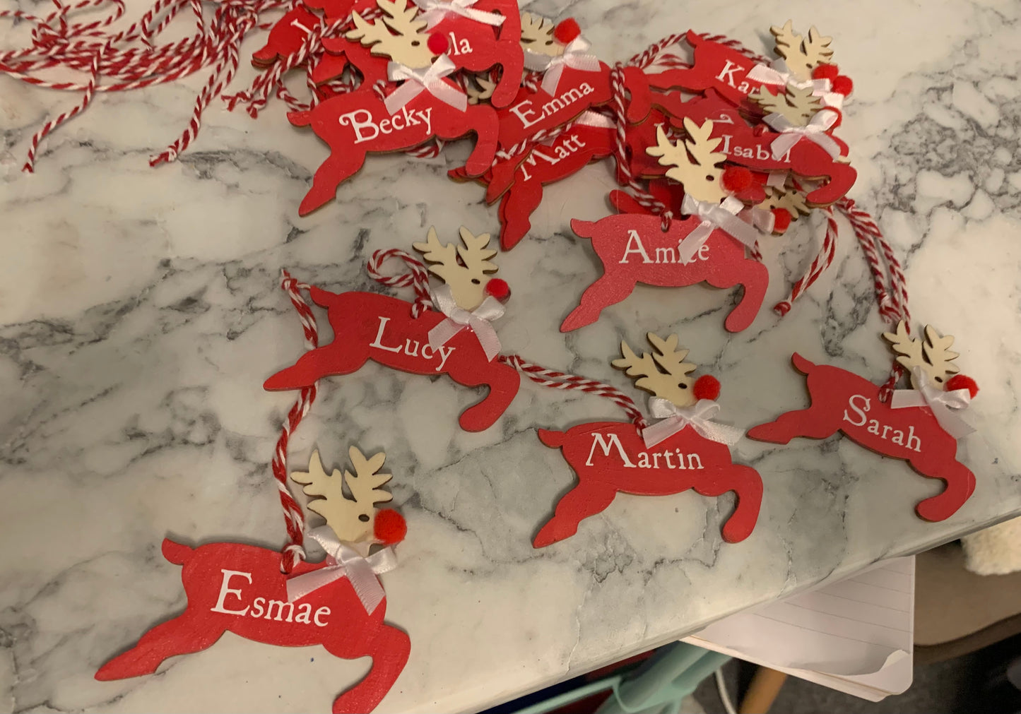 Personalised Reindeer Decoration
