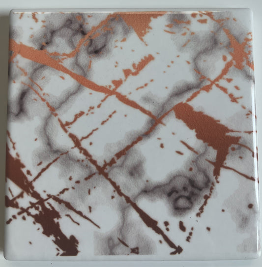Hand Made Marble Effect Ceramic Coaster