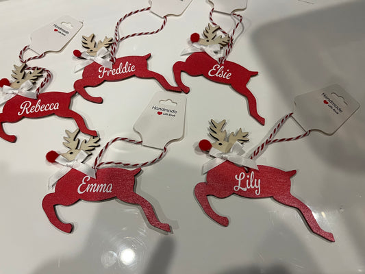 Personalised Reindeer Decoration