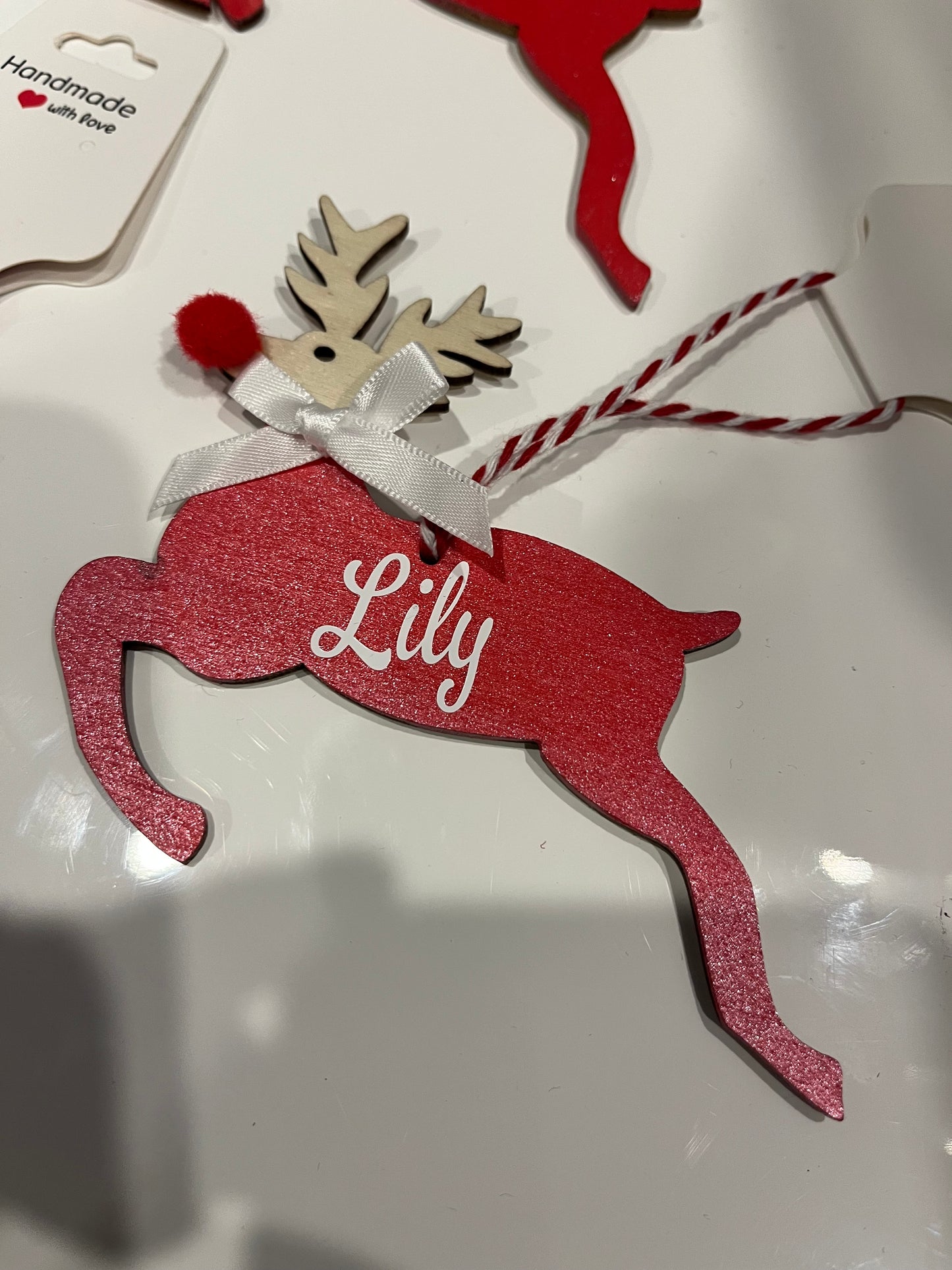 Personalised Reindeer Decoration