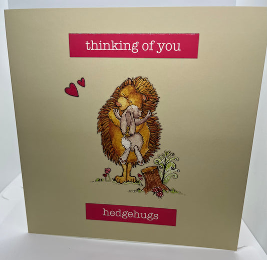 Hedgehugs Embellishment Card