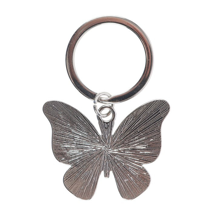 Silver Butterfly Keyring