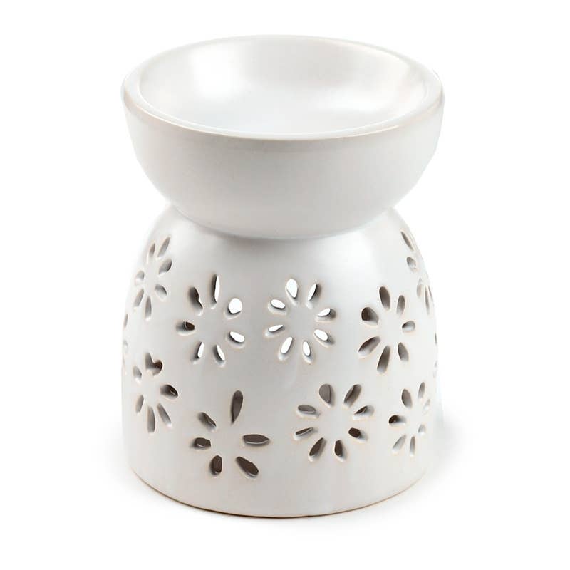 Daisy Cut Out Ceramic Oil & Wax Burner