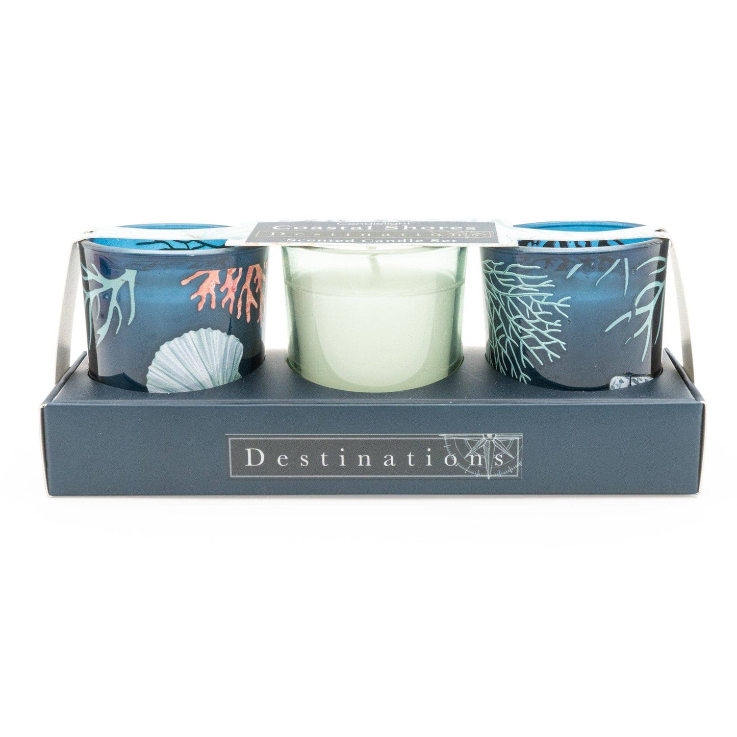 Coastal Shores S/3 Mini Votives with Seasalt Scent