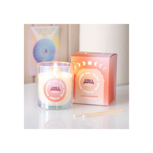 Aura Energy Juicy Raspberry Iridescent Candle