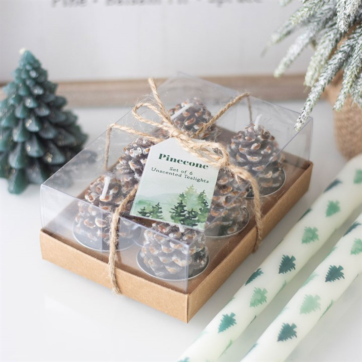 Pinecone Tealight Candles (6 Pack)